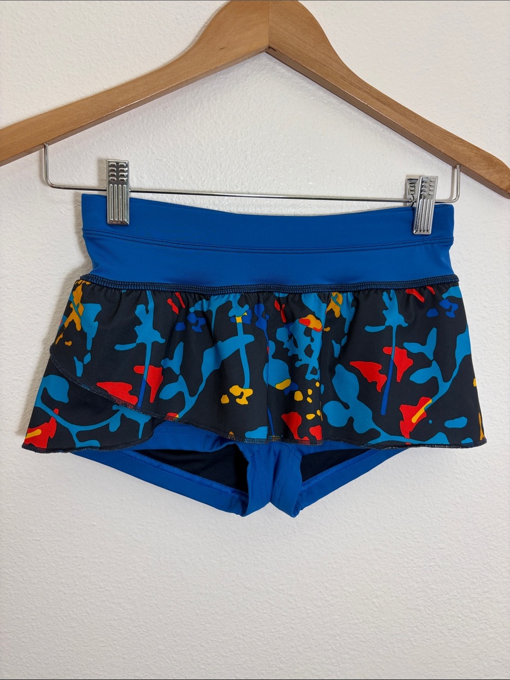 REI Co-Op Blue Printed Skort Style Shorts